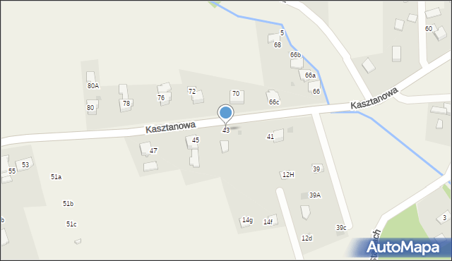 Łodygowice, Kasztanowa, 43, mapa Łodygowice