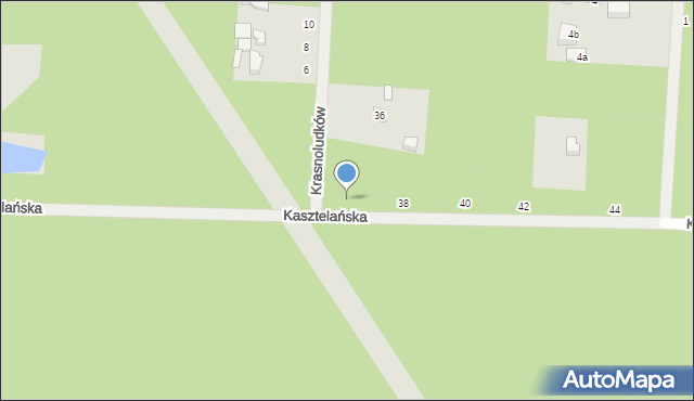 Łódź, Kasztelańska, 36, mapa Łodzi