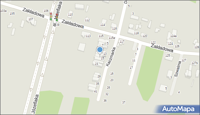 Łódź, Kaczmarka Romana, 17, mapa Łodzi