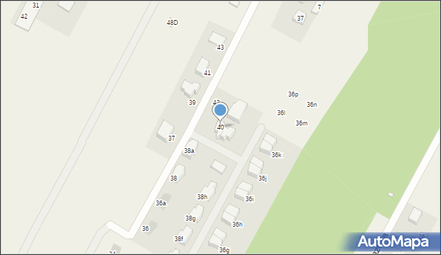 Łomianki Dolne, Kamińskiego Bronisława, mjr., 40, mapa Łomianki Dolne