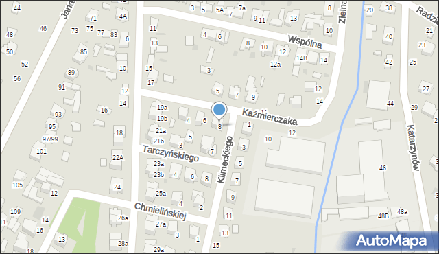 Łowicz, Kaźmierczaka Wincentego, 8, mapa Łowicza