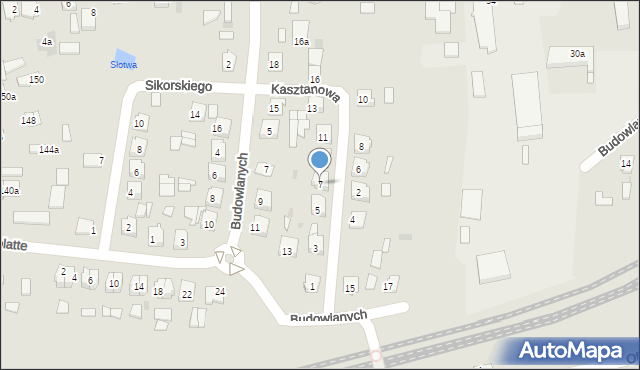 Lubaczów, Kasztanowa, 7, mapa Lubaczów