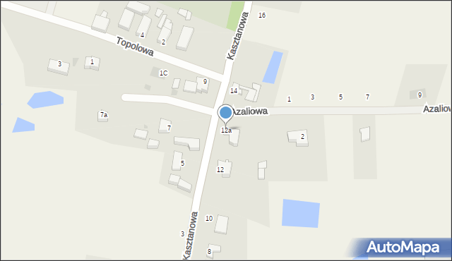 Lubczyna, Kasztanowa, 12a, mapa Lubczyna