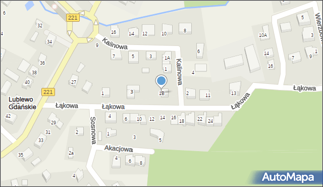 Lublewo Gdańskie, Kalinowa, 1B, mapa Lublewo Gdańskie