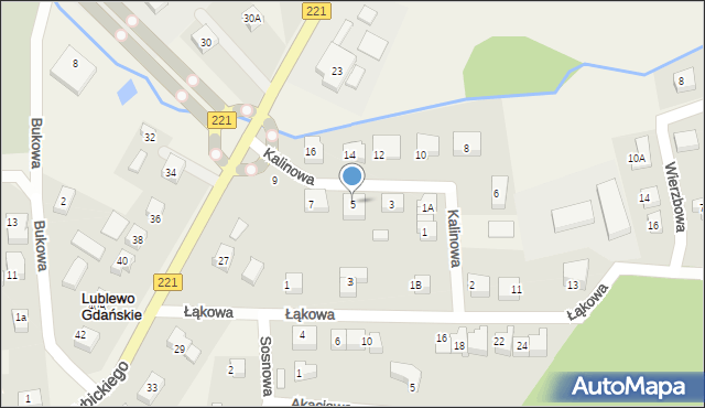 Lublewo Gdańskie, Kalinowa, 5, mapa Lublewo Gdańskie