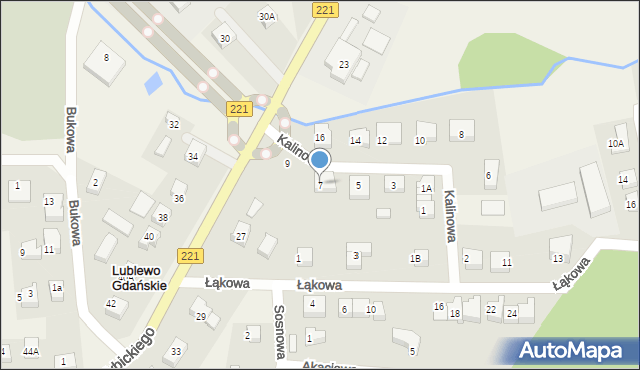 Lublewo Gdańskie, Kalinowa, 7, mapa Lublewo Gdańskie