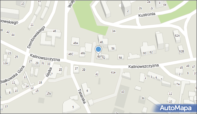 Lublin, Kalinowszczyzna, 50, mapa Lublina