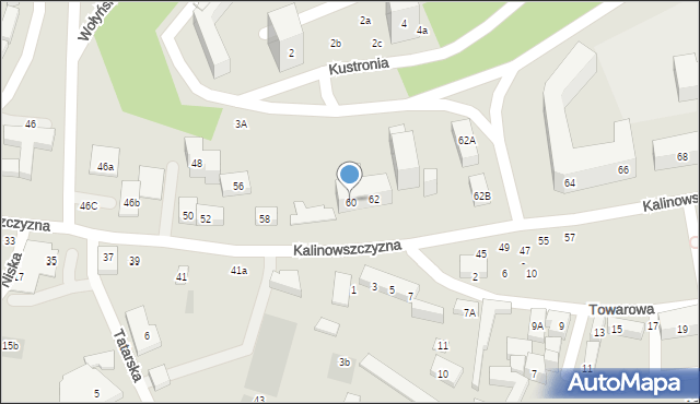 Lublin, Kalinowszczyzna, 60, mapa Lublina