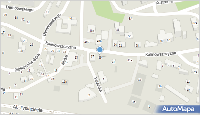 Lublin, Kalinowszczyzna, 39, mapa Lublina