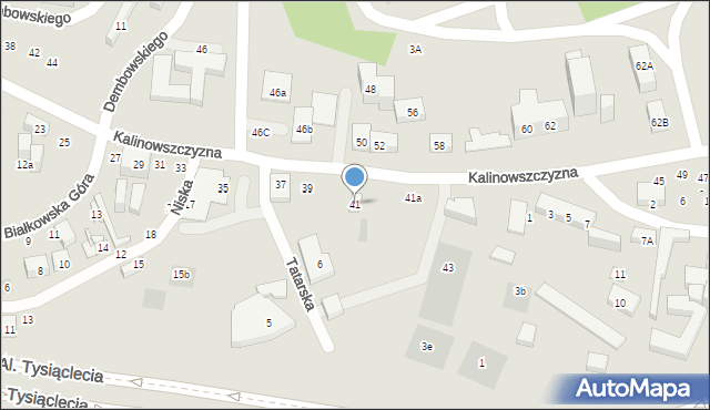 Lublin, Kalinowszczyzna, 41, mapa Lublina