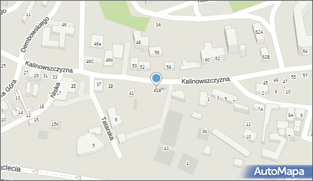 Lublin, Kalinowszczyzna, 41a, mapa Lublina