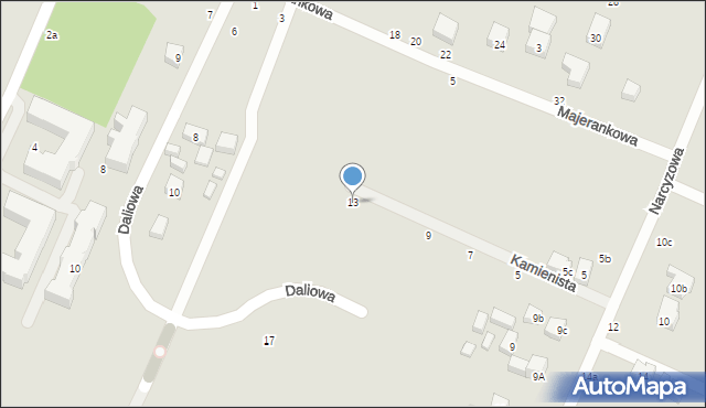 Lublin, Kamienista, 13, mapa Lublina