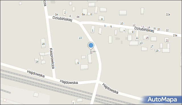 Lublin, Kasprowicza Jana, 11, mapa Lublina