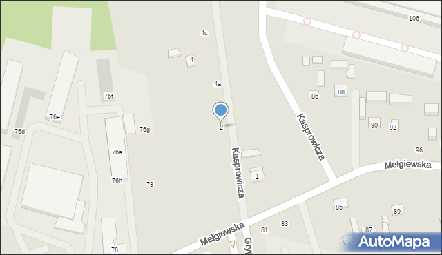 Lublin, Kasprowicza Jana, 2, mapa Lublina