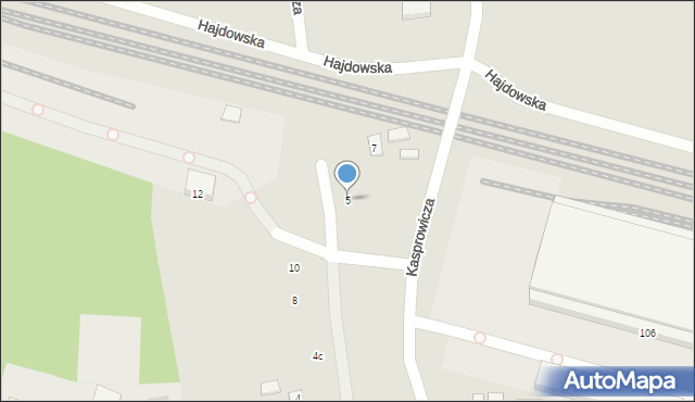 Lublin, Kasprowicza Jana, 5, mapa Lublina