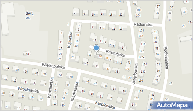 Lublin, Kaszubska, 12, mapa Lublina