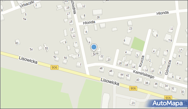 Lubliniec, Kamińskiego Aleksandra, dh., 24, mapa Lubliniec