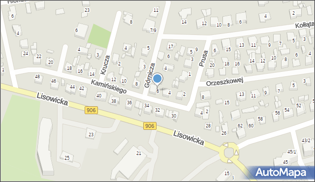 Lubliniec, Kamińskiego Aleksandra, dh., 6, mapa Lubliniec