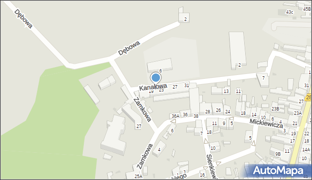 Lubsko, Kanałowa, 21, mapa Lubsko