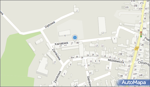 Lubsko, Kanałowa, 29, mapa Lubsko