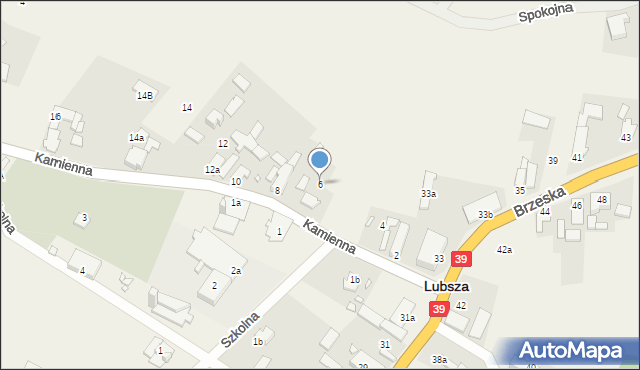 Lubsza, Kamienna, 6, mapa Lubsza