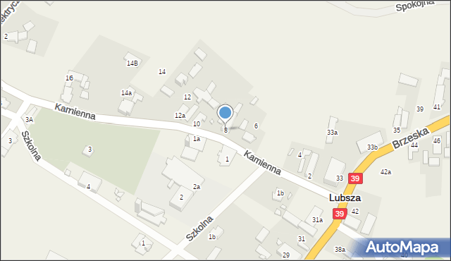 Lubsza, Kamienna, 8, mapa Lubsza