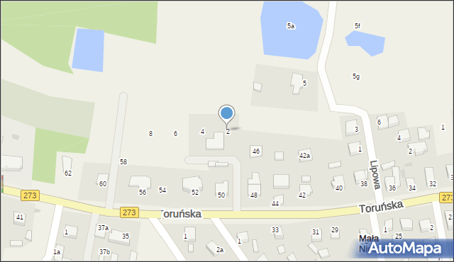 Mała Nieszawka, Kasztanowa, 2, mapa Mała Nieszawka