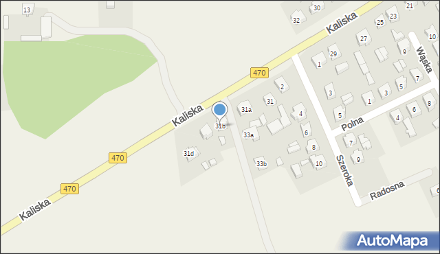 Malanów, Kaliska, 31b, mapa Malanów