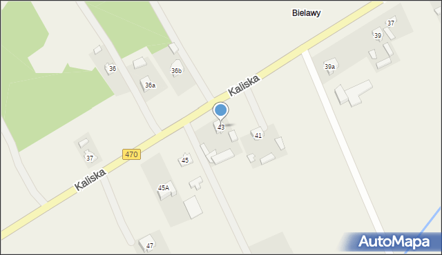 Malanów, Kaliska, 43, mapa Malanów