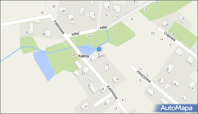 Malin, Kalinowa, 14, mapa Malin