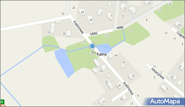 Malin, Kalinowa, 25, mapa Malin