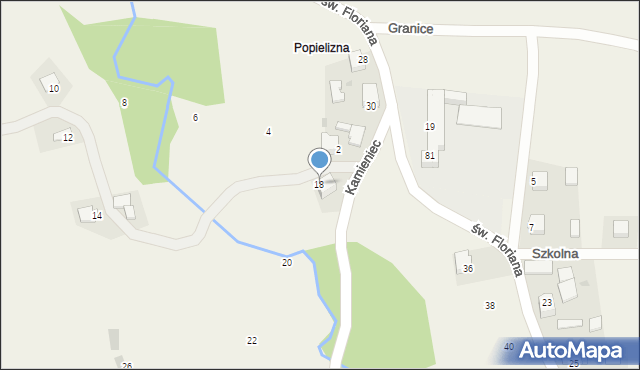 Marcyporęba, Kamieniec, 18, mapa Marcyporęba