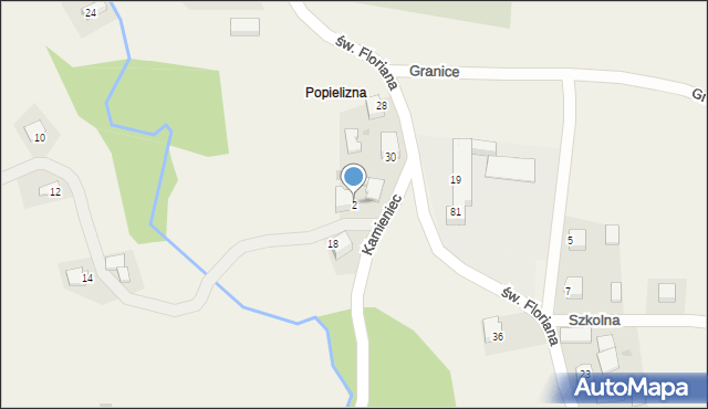 Marcyporęba, Kamieniec, 2, mapa Marcyporęba