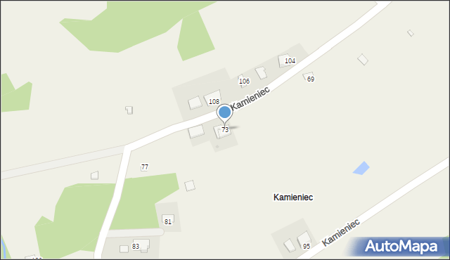 Marcyporęba, Kamieniec, 73, mapa Marcyporęba