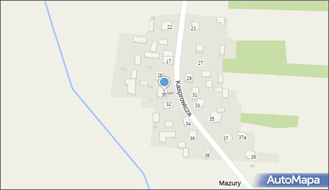 Mazury, Kasprowicza Jana, 30, mapa Mazury