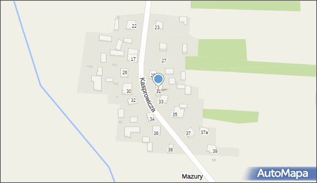 Mazury, Kasprowicza Jana, 31, mapa Mazury