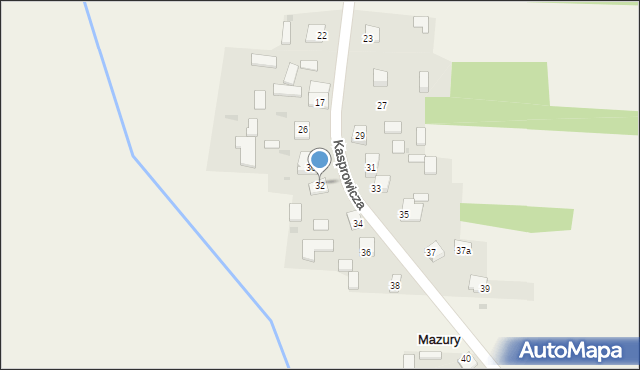 Mazury, Kasprowicza Jana, 32, mapa Mazury