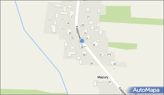 Mazury, Kasprowicza Jana, 34, mapa Mazury