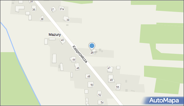 Mazury, Kasprowicza Jana, 45, mapa Mazury