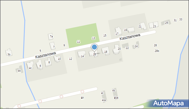 Michałów-Grabina, Kasztanowa, 16, mapa Michałów-Grabina