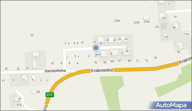 Michałowice, Kameralna, 15, mapa Michałowice