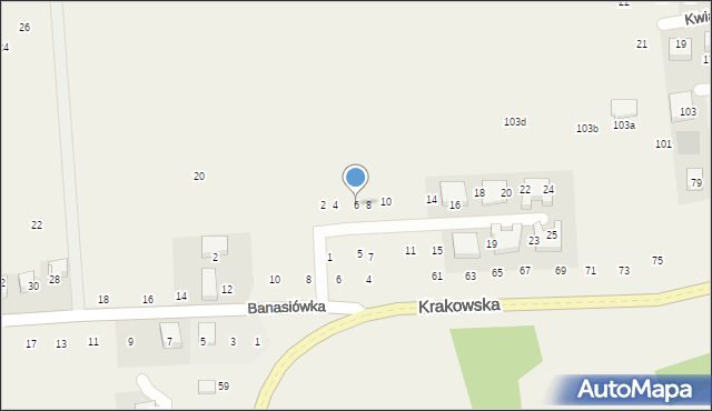 Michałowice, Kameralna, 6, mapa Michałowice