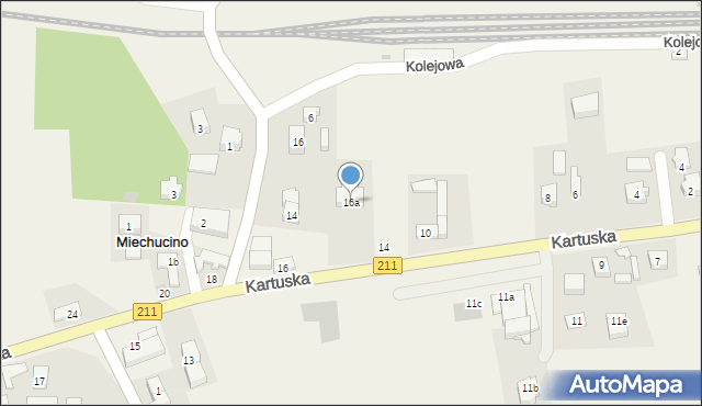 Miechucino, Kartuska, 16a, mapa Miechucino