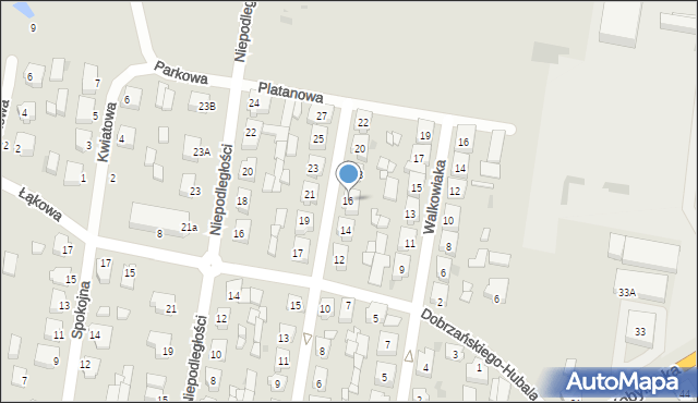 Miejska Górka, Kamińskiego, 16, mapa Miejska Górka