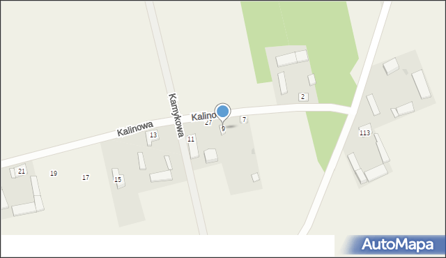 Miękoszynek, Kalinowa, 9, mapa Miękoszynek