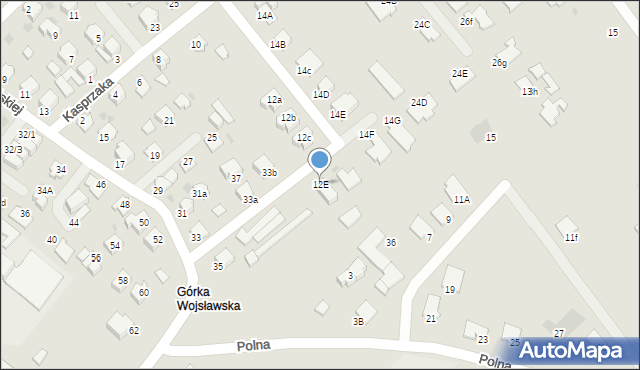 Mielec, Kasprzaka, 12E, mapa Mielca