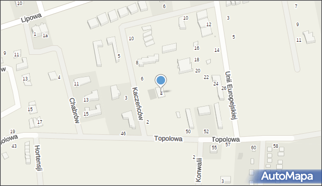 Mielenko, Kaczeńców, 4, mapa Mielenko