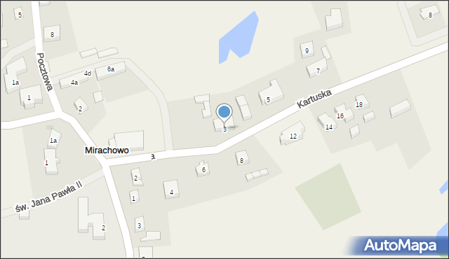 Mirachowo, Kartuska, 3, mapa Mirachowo