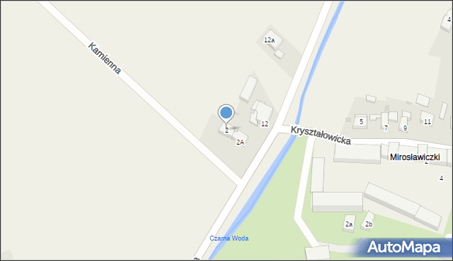 Mirosławice, Kamienna, 2, mapa Mirosławice