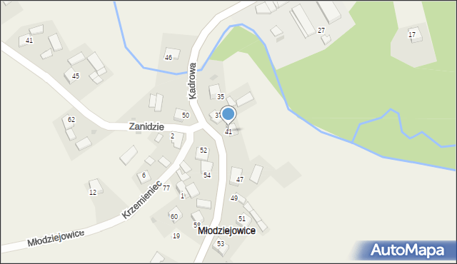 Młodziejowice, Kadrowa, 41, mapa Młodziejowice